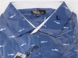 Camisa informal con botones para hombre - L - azul marino/tiburones - Imagen 1 de 4