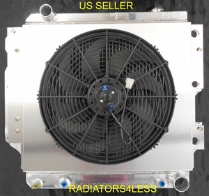 CHAMPION 3 ROW ALUMINUM RADIATOR SHROUD 16" FAN 87-2006 JEEP WRANGLER CHEVY ENG - Foto 1 di 2