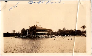 Buhl Park Casino on Lake Julia Sharon Hermitage Pennsylvania 1925 Antique Photo - Picture 1 of 2