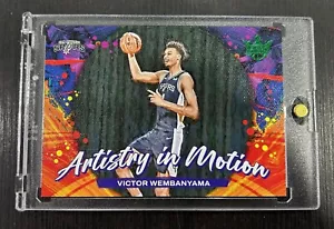 Victor Wembanyama 2023-24 Court Kings Artistry In Motion GREEN /25 RC ROOKIE SSP - Picture 1 of 2