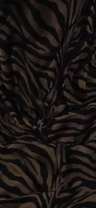 Brown Black Zebra Velboa Fabric 58'' PRICE PER METER - Picture 1 of 2