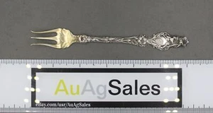 Whiting Mfg Co "Lily" 1902 / Antique Sterling Silver Oyster Fork 5 7/8" W/ Mono  - Picture 1 of 4