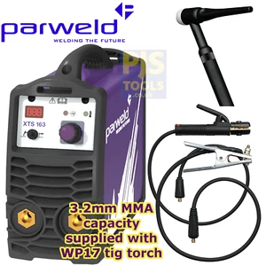 Parweld XTS163 WP17 Paquete Antorcha Tig 220-240v 160A MMA Arco Tig Inversor Soldador - Imagen 1 de 2