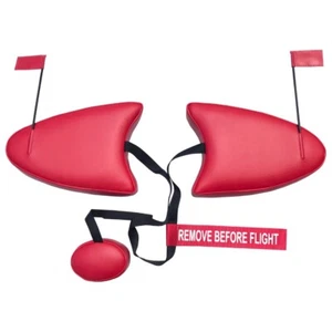 Cessna 172D Cowl Plugs w/ RBF Streamer (Color: Red) - Picture 1 of 1