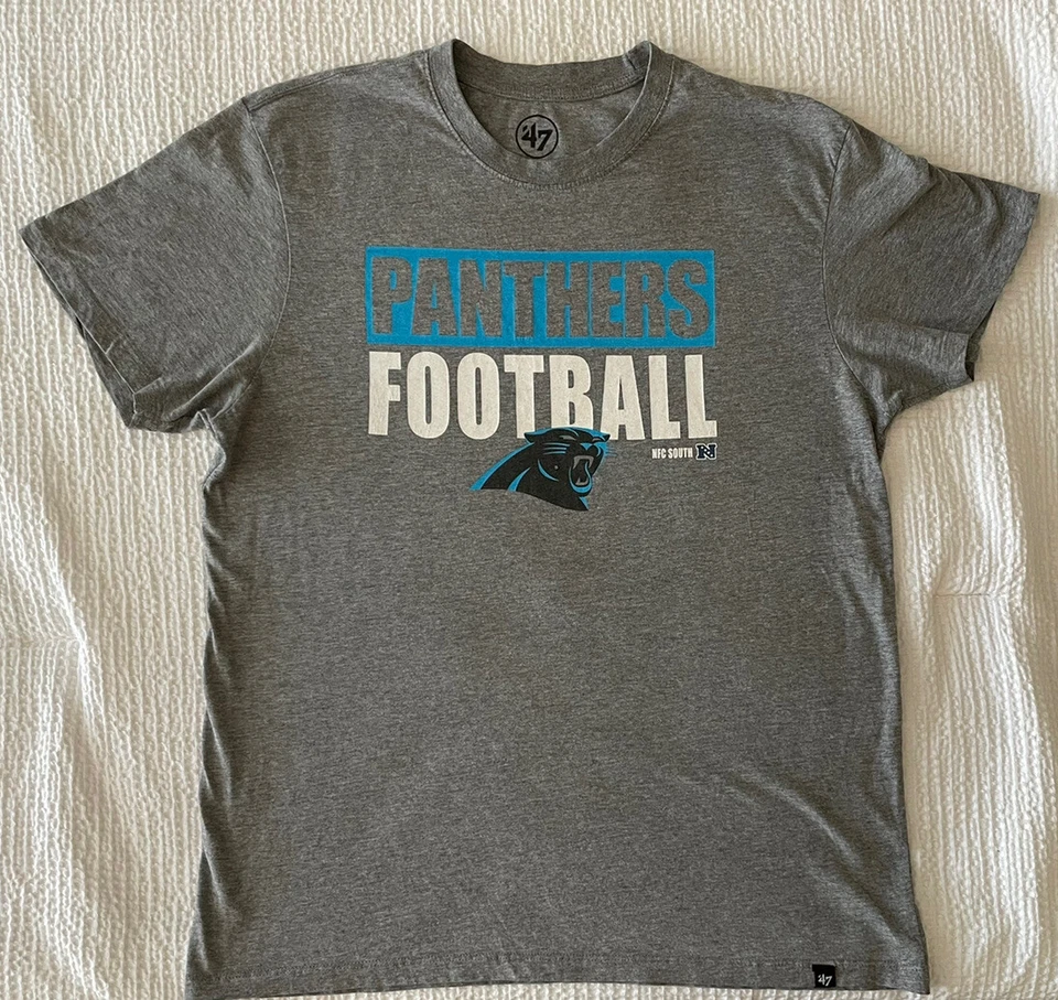 Carolina Panthers Hombres Camiseta Grande Gris 47 Marca Banner NFL L USADA EN EXCELENTE ESTADO Foto 1 de 4