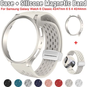 Correa de silicona con marco para Galaxy Watch 6 clásico 43/47 mm 6 5 4 40/44 mm - Imagen 1 de 36