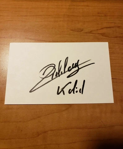 KHALID RAHILOU - BOXER - AUTOGRAPH SIGNED - INDEX CARD - AUTHENTIC - A1319 Cover