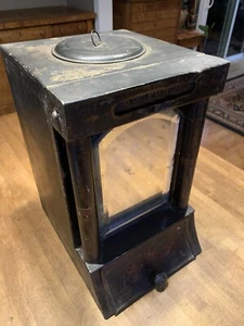 Antique Revolving Coffee Tea Tin - Bin - Toleware - Mirror- General Store- Japan - Picture 1 of 24