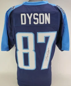 KEVIN DYSON Signed Tennessee Titans Custom Jersey (JSA Witnessed Protection COA) - Picture 1 of 5