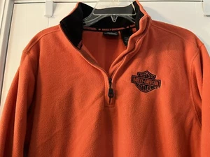 Harley Davidson Mens Small 1/4 zip Pullover Sweater - Picture 1 of 4