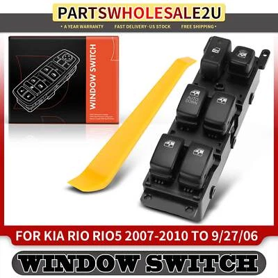 Interruptor de janela de energia dianteiro esquerdo do lado do motorista para Kia Rio Rio Rio5 2007 2008 2009-2010 - Imagem 1 de 4