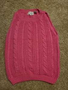 Vintage Sleeveless Pink Renee Tener  Jeanne Pierre Sweater Vest - Picture 1 of 5