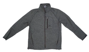 Avalanche Fleece Full Zip Brown Long Sleeve Zip Pocket Camping Jacket Mens L - Picture 1 of 9