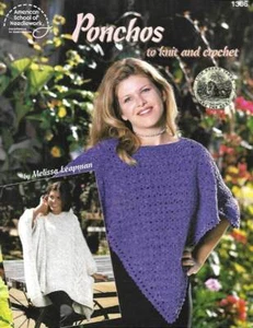 PONCHOS TO KNIT AND CROCHET GREAT DESIGNS!!! - Picture 1 of 2