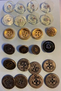 Vintage Designer Button Lot 24P Sonia Rykiel Rhinestone Pierre Cardin Escada - Picture 1 of 13