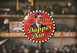 Vintage Style Dapper Dan Decal Hot Rod Rat Flathead Ford Drag Race Movie  - Foto 1 di 1