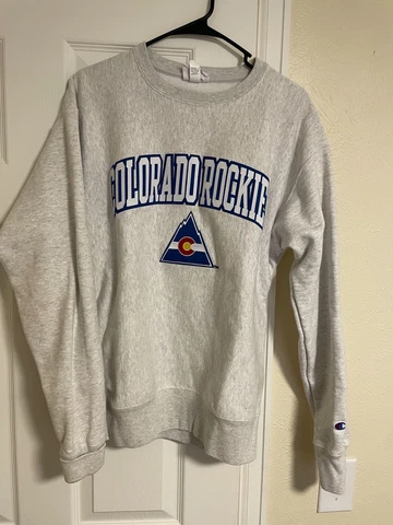 Gray Vintage Colorado Rockies Crewneck Large Cover