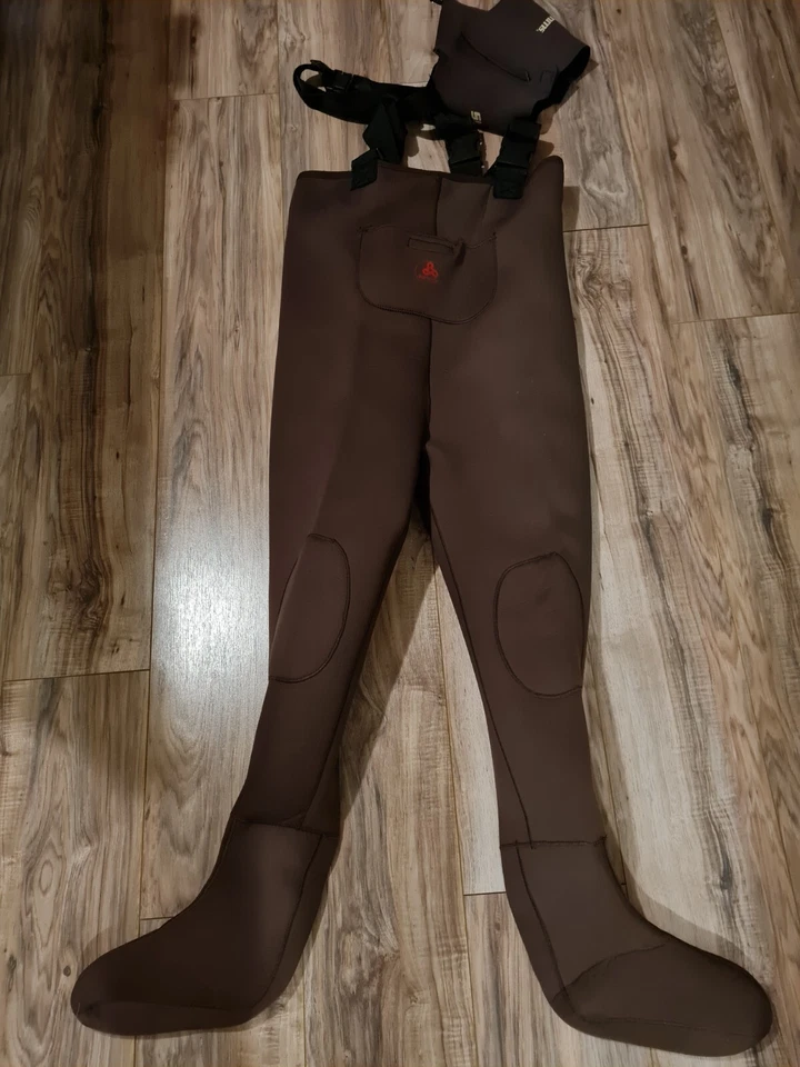Vintage Pro Line Neoprene Insulated Chest Waders Brown Men's Overalls Size M (i6 - Image 1 of 4