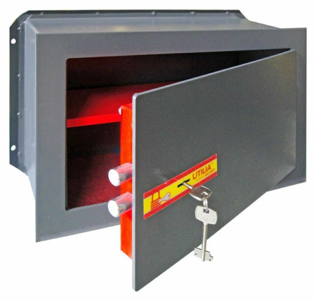 Utilia Security 27555 Cassaforte Serratura con Chiave - Argenta