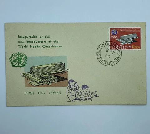 1966 COLOMBO CEYLON FDC COVER SRI LANKA WORLD HEALTH ORGANIZATION Cover