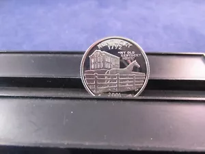 2001-S Silver Quarter KENTUCKY Deep Cameo Mirror Proof Upper Grading Range ARB - Picture 1 of 3