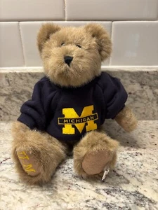 Vtg Boyds Bears 10" Jointed Plush Wolfie University Of Michigan Wolverine New - Picture 1 of 7