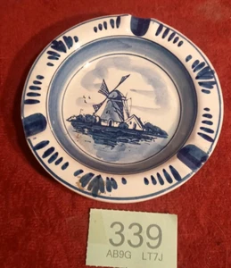 vintage delft small blue and white ashtray - Foto 1 di 3