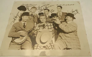 Spike Jones & His City Slickers 8x10 Photo with Print Signatures of Members 1949 - Picture 1 of 7