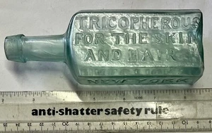 Rara botella pontillada de principios de la década de 1850 - BARRY'S TRICOPHEROUS, Nueva York (H645) - Imagen 1 de 8