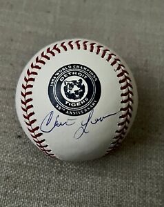Chet Lemon Signed Autographed Baseball MLB Holo Detroit Tigers 1984 Logo