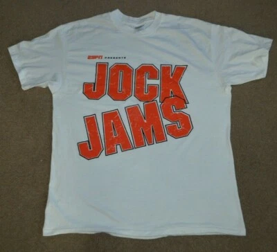 Vtg ESPN Jock Jams Promo Shirt XL Tommy Boy Records Single Stitch Made in USA - Image 1 of 4