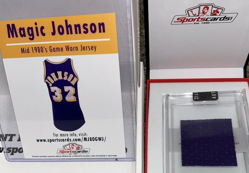Mid 1980’s MAGIC JOHNSON GAME WORN LOS ANGELES LAKERS JERSEY - Image 1 of 3