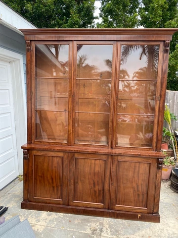 antique china hutch cabinet vintage wood Cover