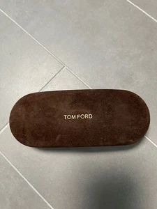 Tom Ford Sunglasses Case Brown Velvet Sueded W/ Gold Lettering Smaller Size - Picture 1 of 3