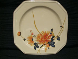 Mikasa Majestic F4005 Continental Ivory Salad Plate Japan Orange Blue PRISTINE - Picture 1 of 2