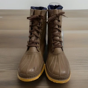 Sorel Kaufman Canada Men's 11 Brown  Rubber Boots Rain Snow Wool Felt Lined TC  - Picture 1 of 8