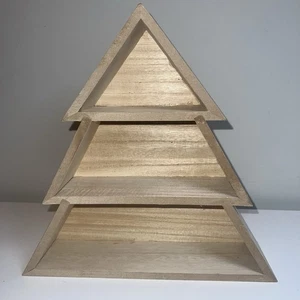 Target Bullseye Wood Tree Wall Shelf Christmas Holiday Decor - Picture 1 of 6