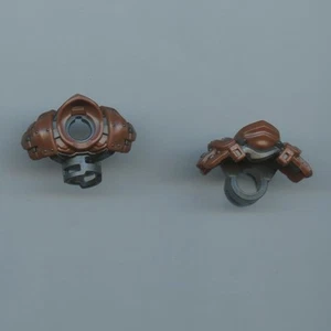LEGO x 2 Reddish Brown Minifigure Armor Shoulder Pads Samurai with Scabbard - Picture 1 of 1