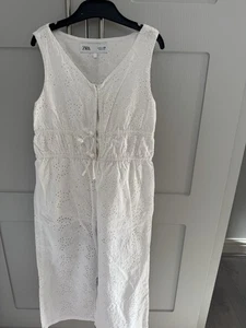 Zara Girls Jumpsuit, White, Age 8 - Picture 1 of 6