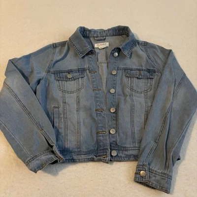 CISONO Womens Juniors Light Wash Denim Jean Button Up Jacket Size M - Image 1 of 4