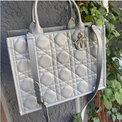 Christian Dior Calfskin Macrocannage Leather Medium Book Tote - Image 1 of 4