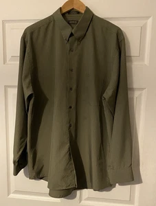 Arrow Wrinkle free button down olive green dress shirt size XL 17-17.5 34/35 - Picture 1 of 8