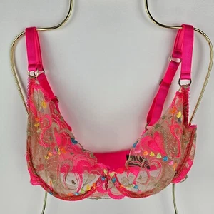Sujetador Layla Honey Birdette para mujer talla 10F Love Heart rosa transparente copa suave - Imagen 1 de 8