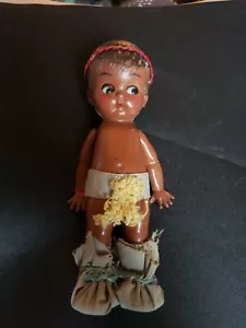 Vintage Indianer Indianer Kewpie Stil Zelluloid Puppe - Bild 1 von 3