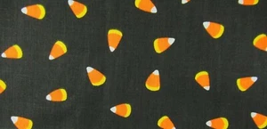 Vintage Halloween Candy Corn Fabric 4 Yards Cotton Quilting Wamsutta Hallmark - Picture 1 of 5