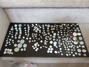 VTG button lot 1900s-50s white milk glass mixed age shape sizes decoration #10 - Picture 1 of 24