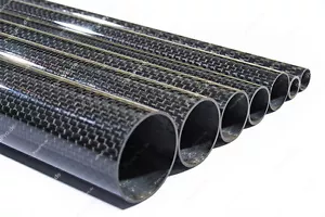 1m Carbon Rohr Glänzen rund CFK/GFK Kohlefaser/Glasfaser 3K tube glossy 1000mm - Bild 1 von 1