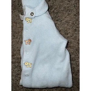 Carter's Vintage Blue Puppy Baby 6-9 M 1pc Sleeper Outfit Terry Embroidered Boy - Picture 1 of 7