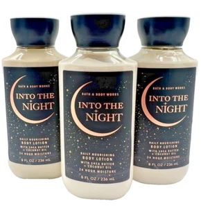 Bath & Body Works LOT 3 Into The Night Daily Nourishing Body Lotion Cream 8 oz - Picture 1 of 2