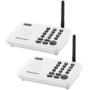 Wuloo 10Channel Call All FM Radio Wireless Intercom System for Home Offices Talk - Picture 1 of 6